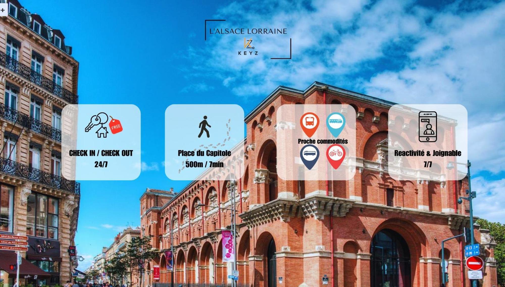 Ferienwohnung L Alsace Lorraine - A 5Min Place Du Capitole -Free Checkin -Wifi Toulouse Zimmer foto